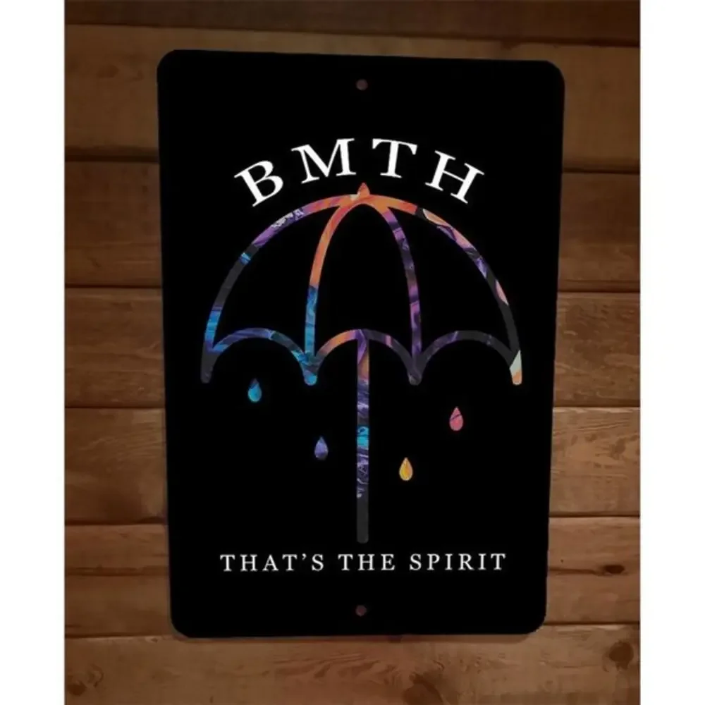BMTH Thats The Spirit Umbrella‎ 8x12 Metal Wall Sign